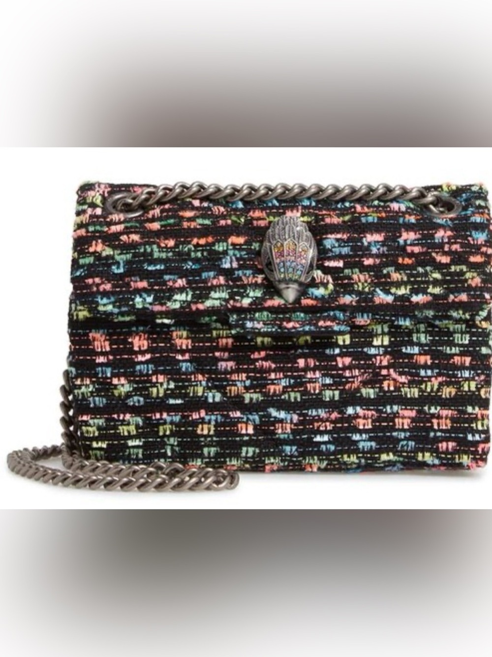 💯 Authentic KURT GEIGER TWEEDED Multicolor/ Neon Small Bag